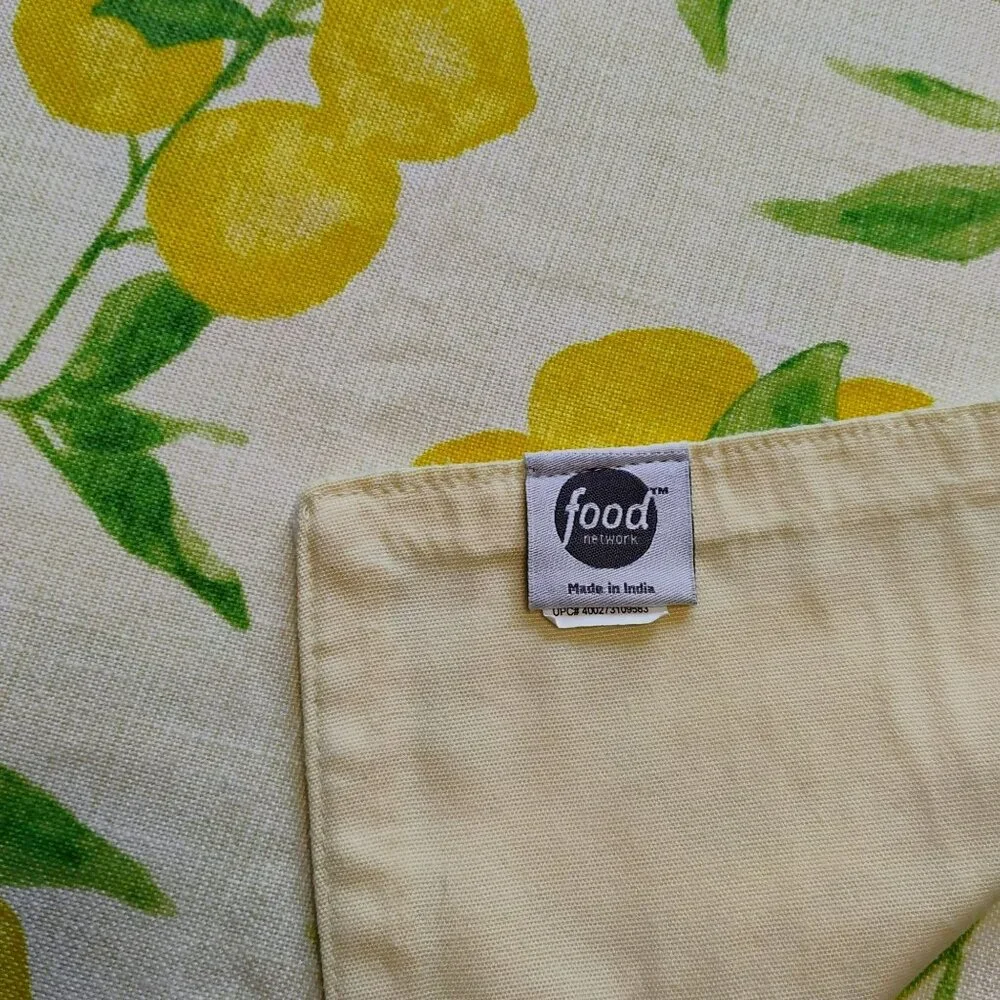 Farmhouse Lemon & Leaves Placemats, Set of 4, The Food Network Citrus Decor